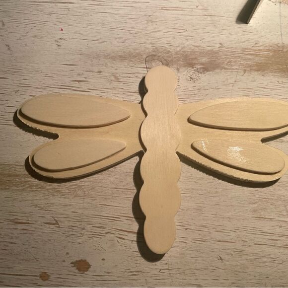 NEW Dragonfly Wooden Natural Unfinished Do It Yourself Ready to Paint & Decorate - Picture 4 of 5